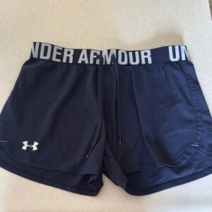Under Armour Black Athletic Shorts Lightweight Elastic Waistband